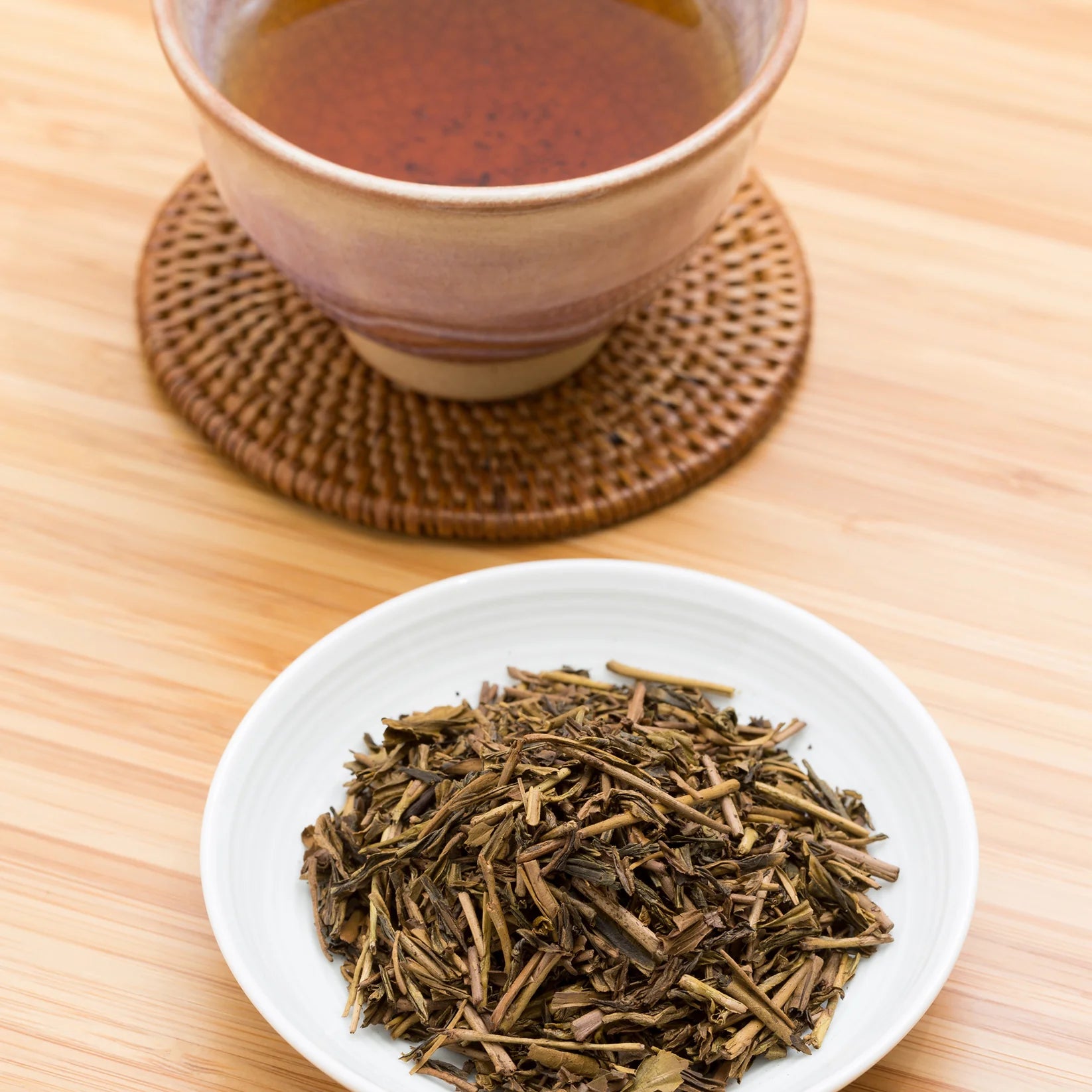 Roasted green tea