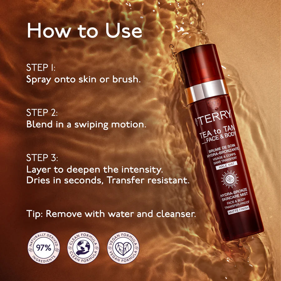Tea to tan face & body