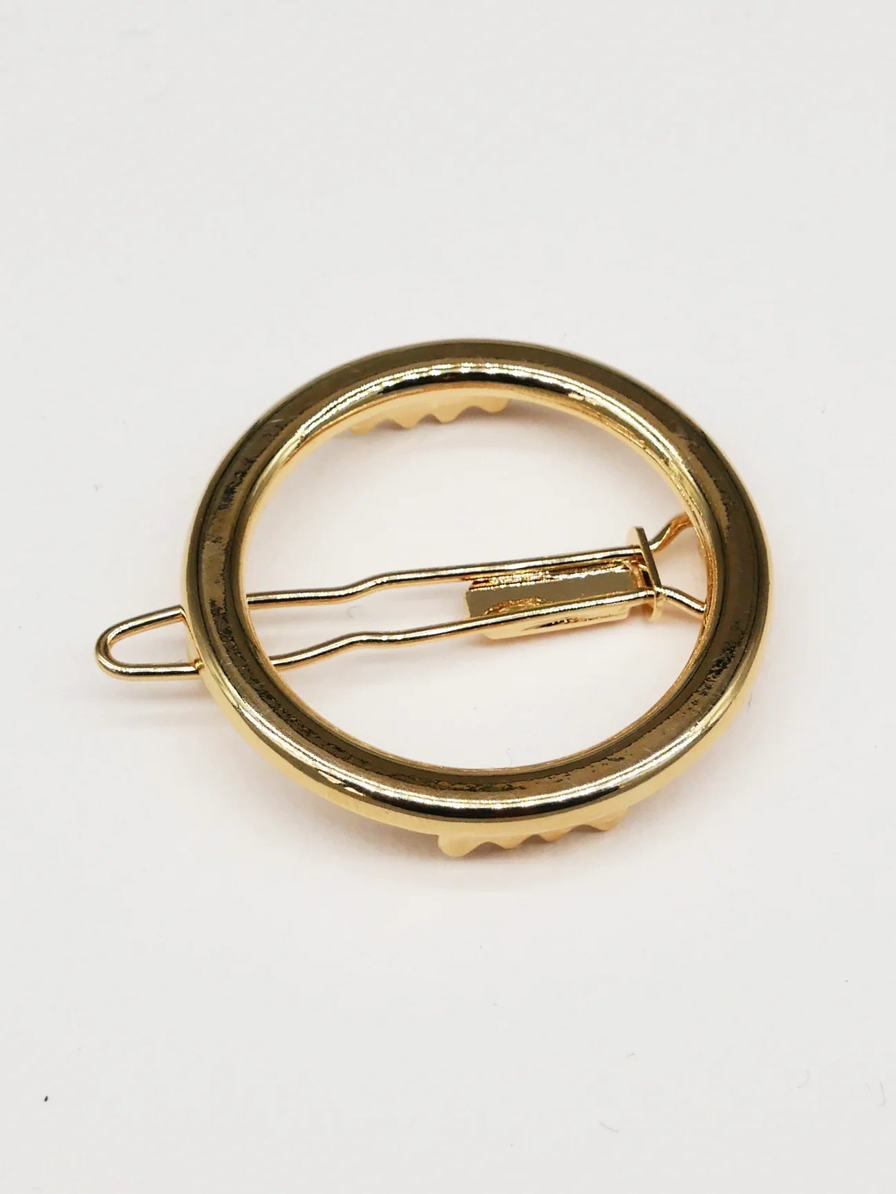 Round smooth gold hair clip - Alice