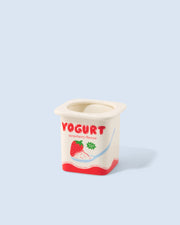 Vase pot yoghurt strawberry