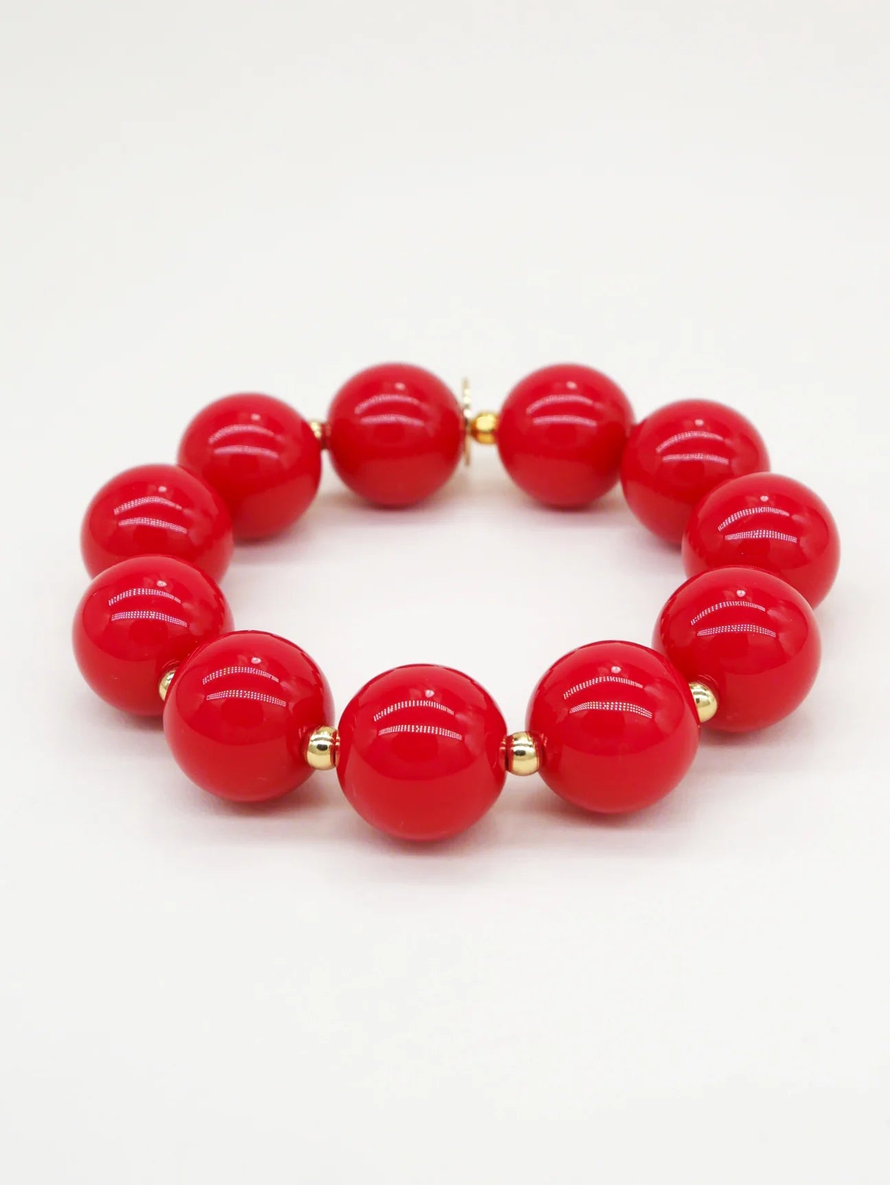 Bichou gold and colored round beads