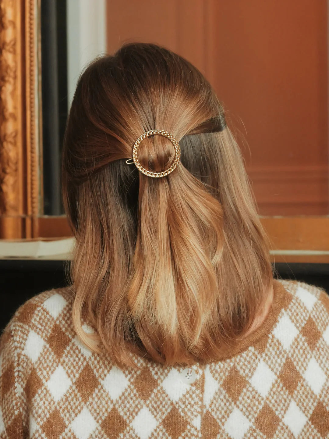 Round chain hair slide - Claudia