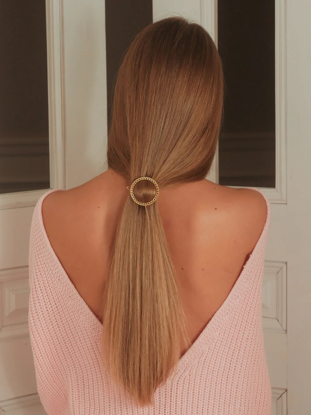Round chain hair slide - Claudia
