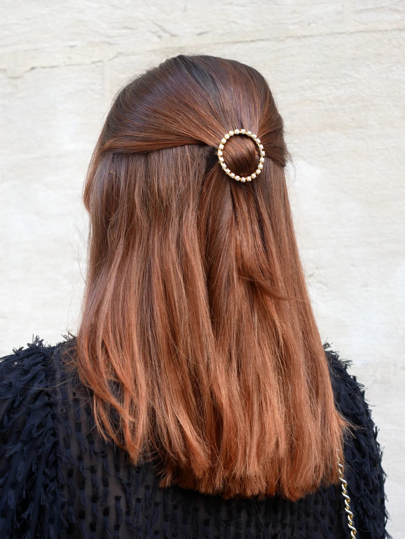 Round pearly beads hair clip - Tabata